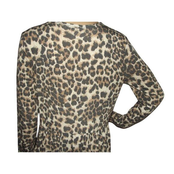Hemish U.S.A. Dress Womens Size Small Animal Print Long Sleeve v-neck knit pocke - Picture 9 of 9
